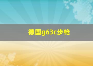 德国g63c步枪