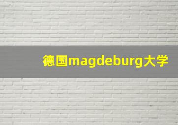 德国magdeburg大学