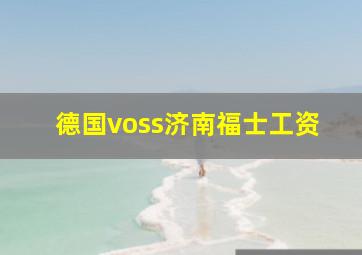 德国voss济南福士工资