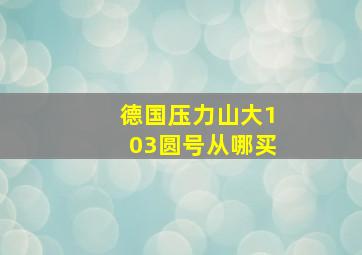 德国压力山大103圆号从哪买