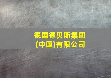 德国德贝斯集团(中国)有限公司