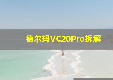 德尔玛VC20Pro拆解