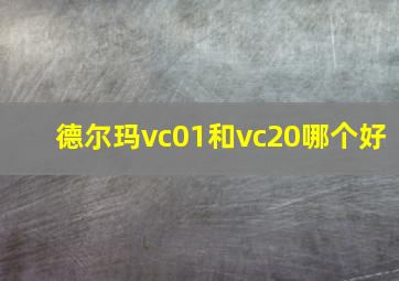 德尔玛vc01和vc20哪个好