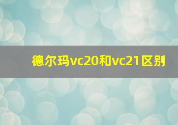 德尔玛vc20和vc21区别