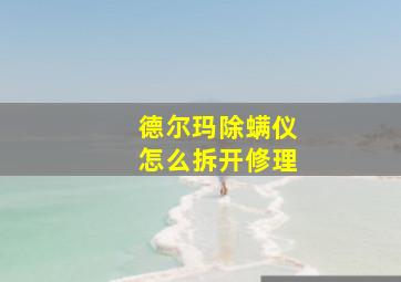 德尔玛除螨仪怎么拆开修理