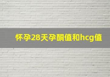 怀孕28天孕酮值和hcg值