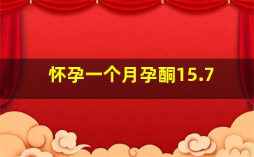 怀孕一个月孕酮15.7