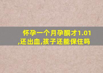 怀孕一个月孕酮才1.01,还出血,孩子还能保住吗