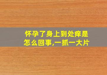 怀孕了身上到处痒是怎么回事,一抓一大片