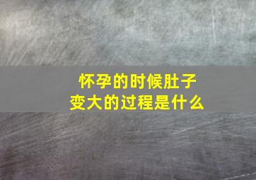 怀孕的时候肚子变大的过程是什么