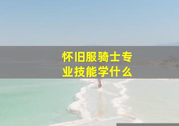 怀旧服骑士专业技能学什么