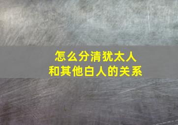 怎么分清犹太人和其他白人的关系