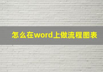 怎么在word上做流程图表