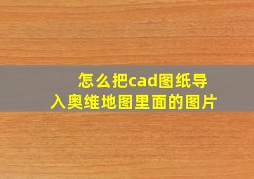 怎么把cad图纸导入奥维地图里面的图片