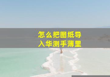 怎么把图纸导入华测手薄里