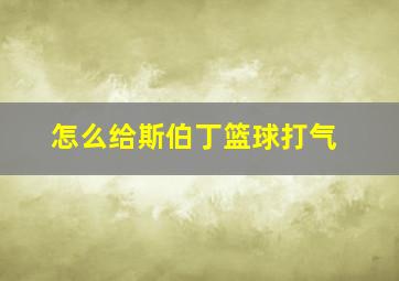 怎么给斯伯丁篮球打气