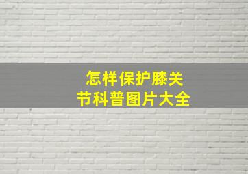 怎样保护膝关节科普图片大全