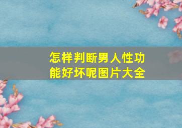 怎样判断男人性功能好坏呢图片大全