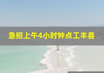 急招上午4小时钟点工丰县