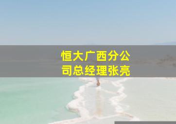 恒大广西分公司总经理张亮