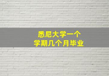 悉尼大学一个学期几个月毕业