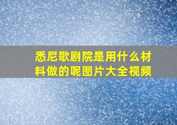 悉尼歌剧院是用什么材料做的呢图片大全视频