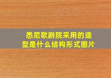 悉尼歌剧院采用的造型是什么结构形式图片