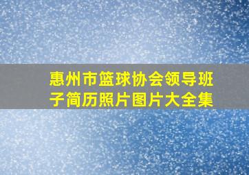 惠州市篮球协会领导班子简历照片图片大全集