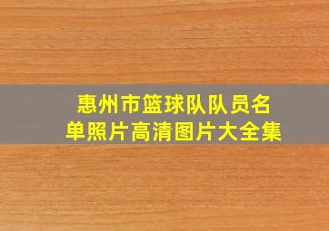 惠州市篮球队队员名单照片高清图片大全集