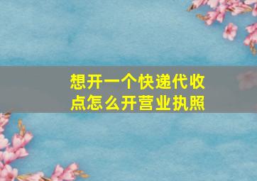 想开一个快递代收点怎么开营业执照