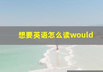 想要英语怎么读would