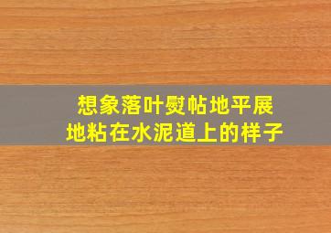 想象落叶熨帖地平展地粘在水泥道上的样子