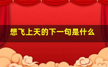 想飞上天的下一句是什么