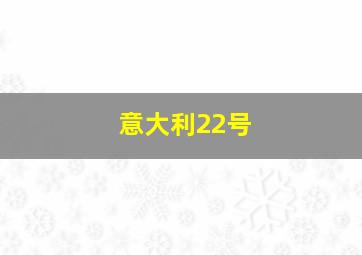 意大利22号