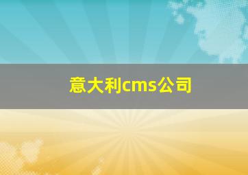 意大利cms公司