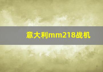 意大利mm218战机