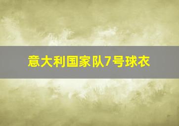 意大利国家队7号球衣