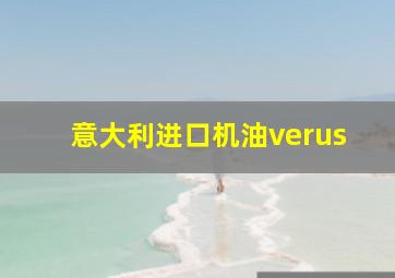 意大利进口机油verus