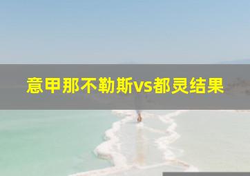 意甲那不勒斯vs都灵结果