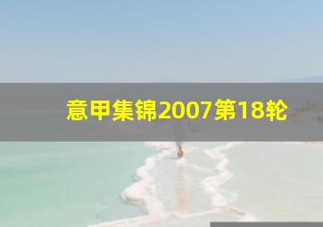 意甲集锦2007第18轮