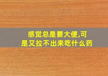 感觉总是要大便,可是又拉不出来吃什么药