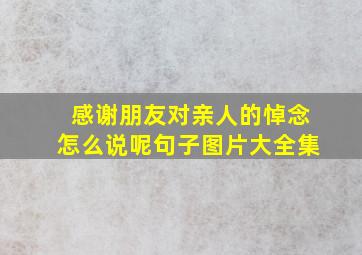 感谢朋友对亲人的悼念怎么说呢句子图片大全集