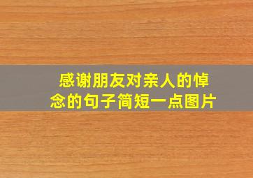 感谢朋友对亲人的悼念的句子简短一点图片