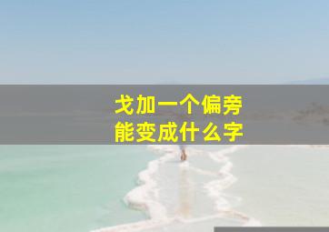 戈加一个偏旁能变成什么字