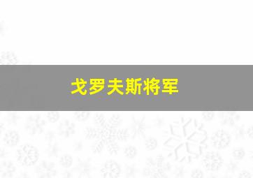 戈罗夫斯将军