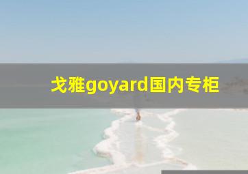 戈雅goyard国内专柜