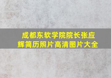 成都东软学院院长张应辉简历照片高清图片大全