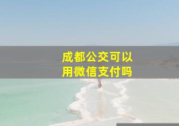 成都公交可以用微信支付吗