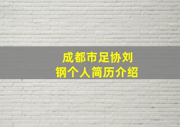 成都市足协刘钢个人简历介绍