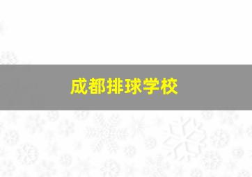 成都排球学校